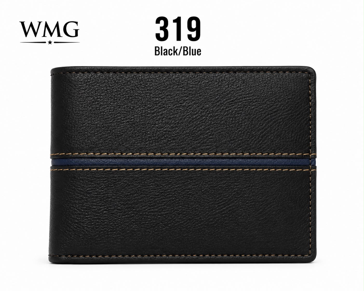 WMG319BLK BLUE WESTERN  WALLET